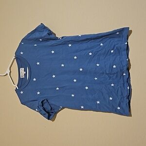 Blue tee with white stars